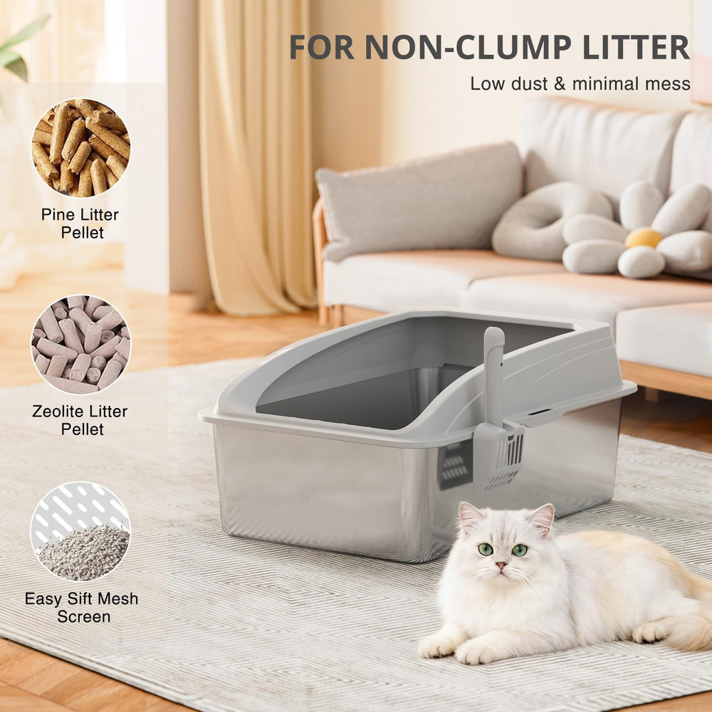APPKER grand chat Maine Coon utilisant le bac pour plus d'intimité