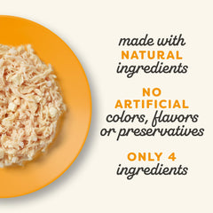 Applaws conserve ouverte avec poulet et fromage, appétence et hydratation visibles