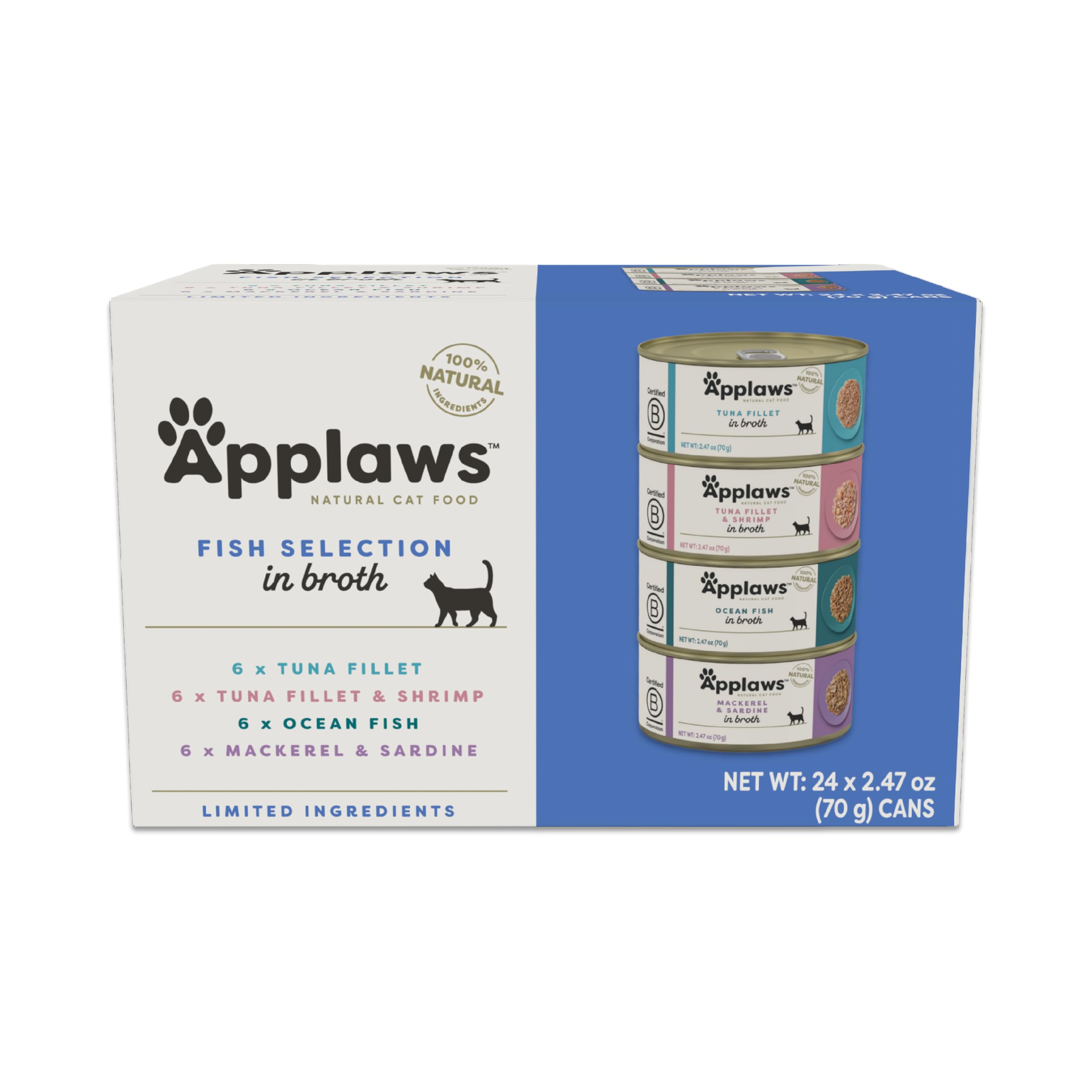 Applaws face avant de la boîte montrant le logo et la saveur qui rassure sur la qualité