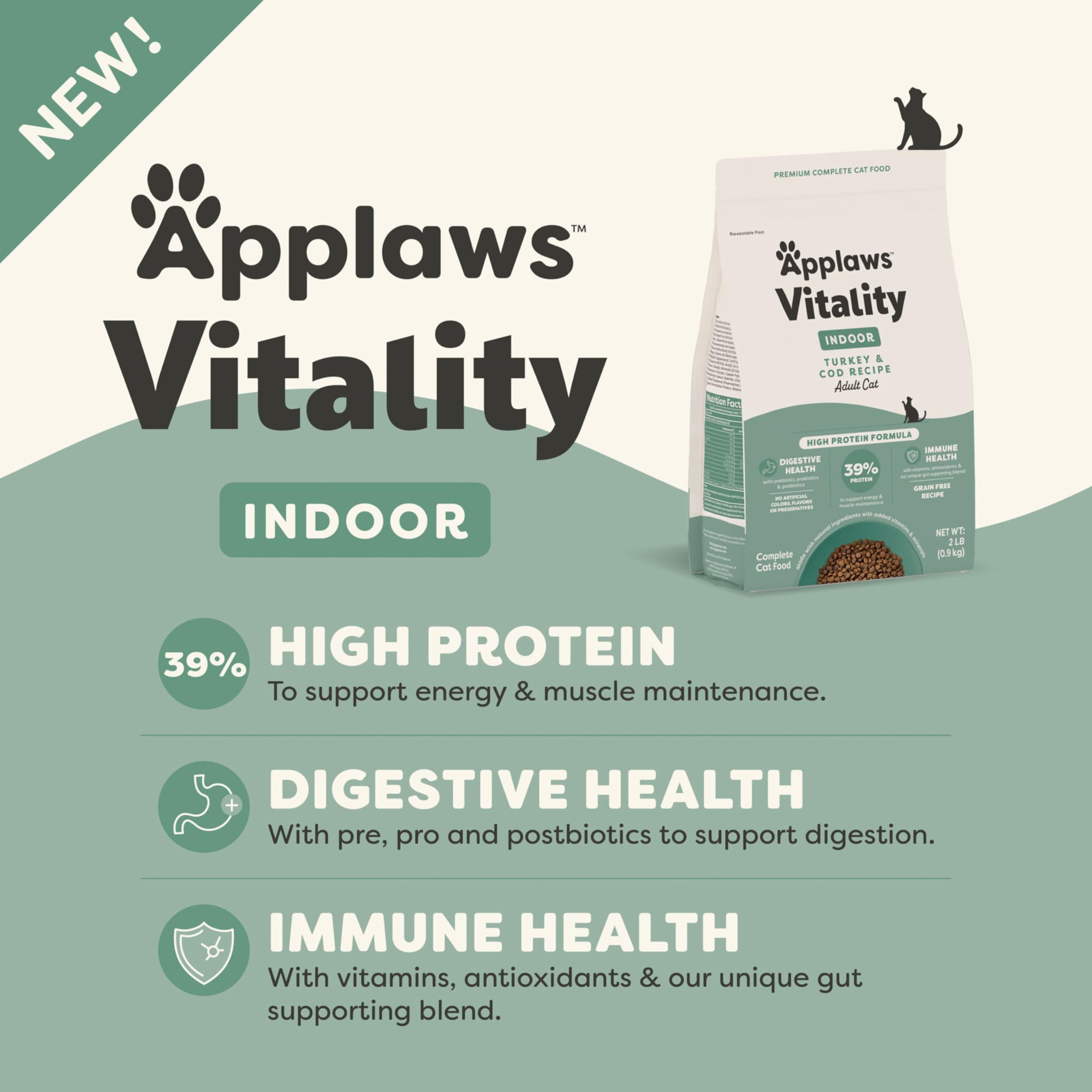 Applaws gros plan de la texture des croquettes pour digestion facilitée