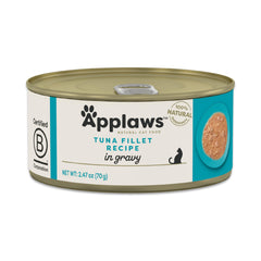 Applaws gros plan sur texture gravy et morceaux de thon appétissants