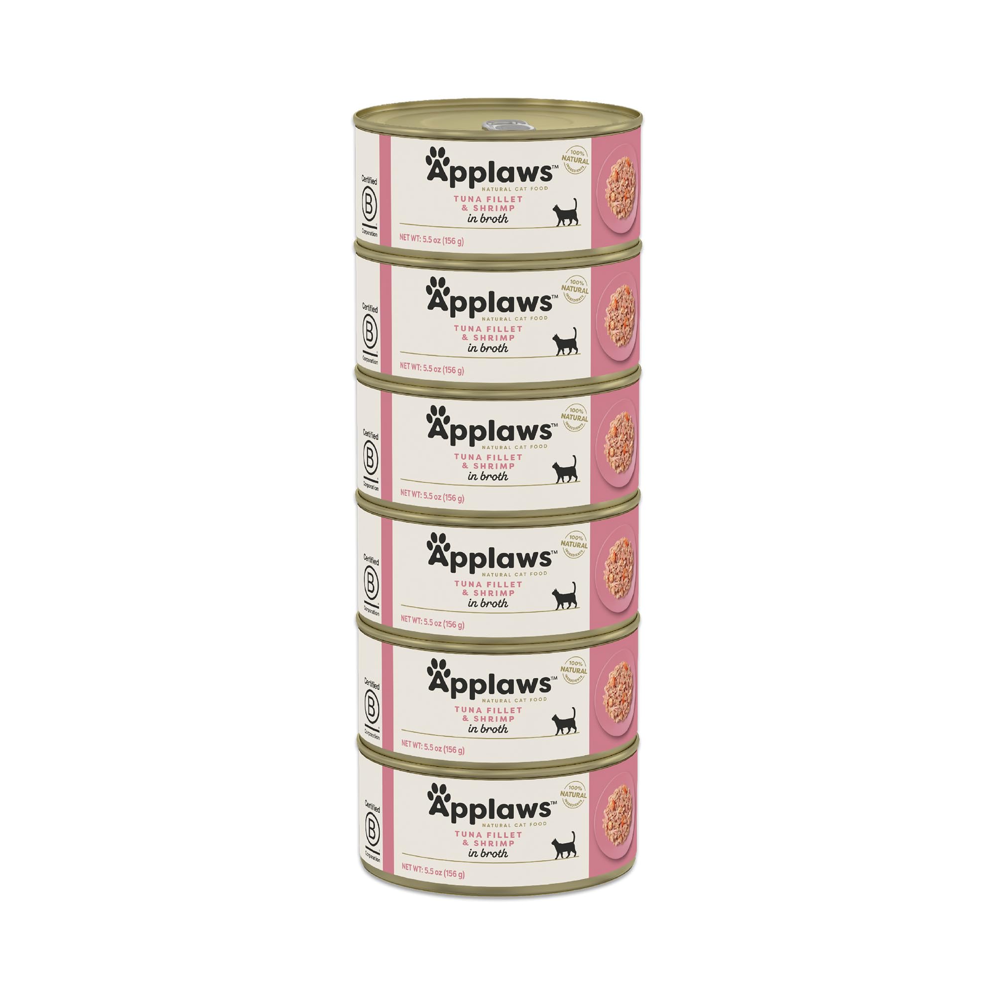 Applaws boîte avant contenant thon et crevette offrant repas naturel