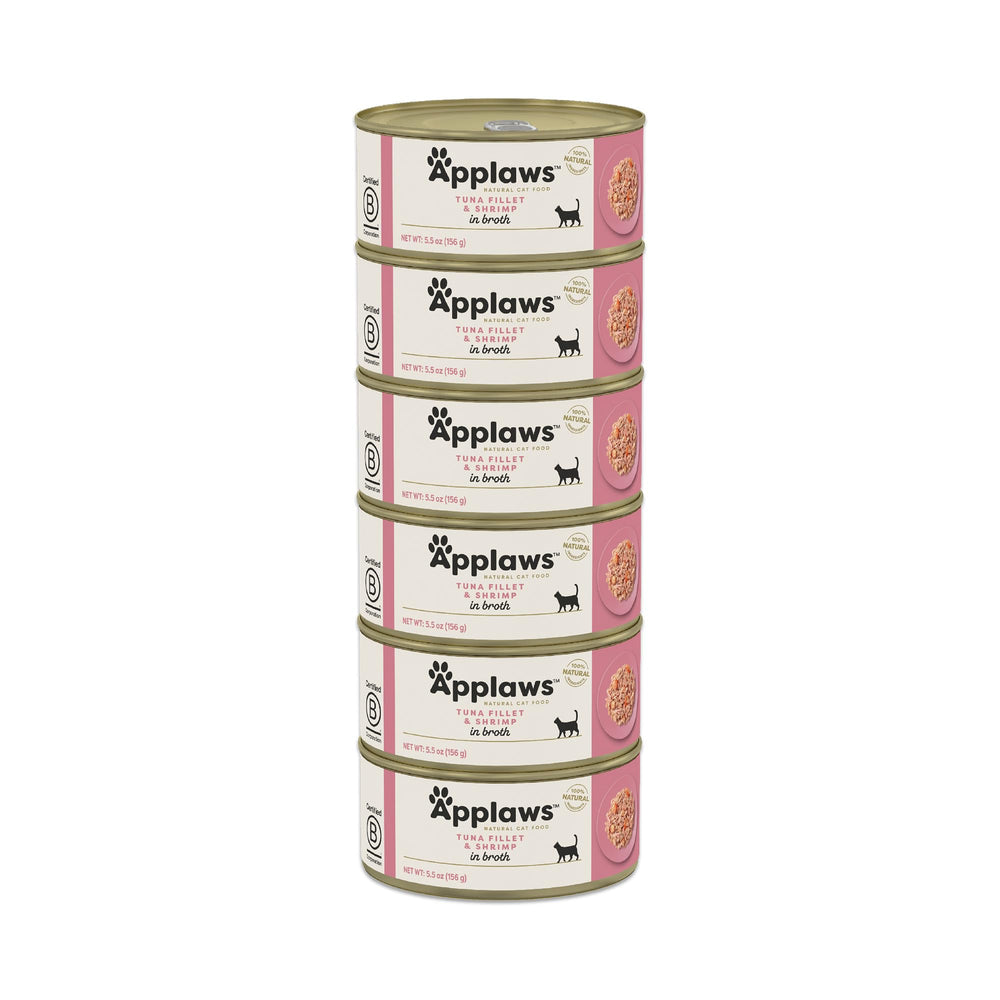 Applaws boîte avant contenant thon et crevette offrant repas naturel