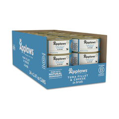 Applaws emballage avant montrant le thon et le fromage, qualité visible