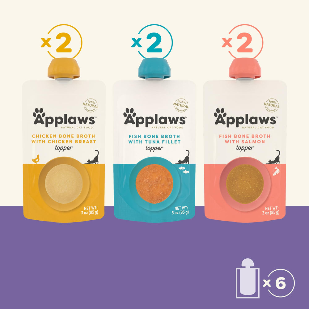 Applaws sachet ouvert au thon montrant filet réel et attractivité