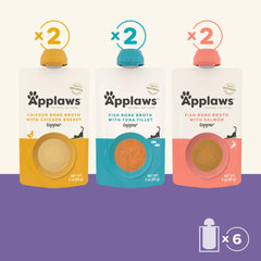 Applaws sachet ouvert au thon montrant filet réel et attractivité