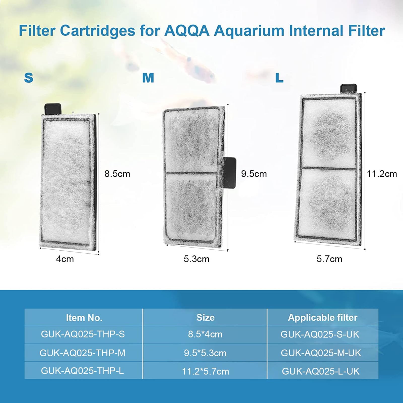 AQQA cartouche en place dans un aquarium illustrant eau plus claire et maintenance simple