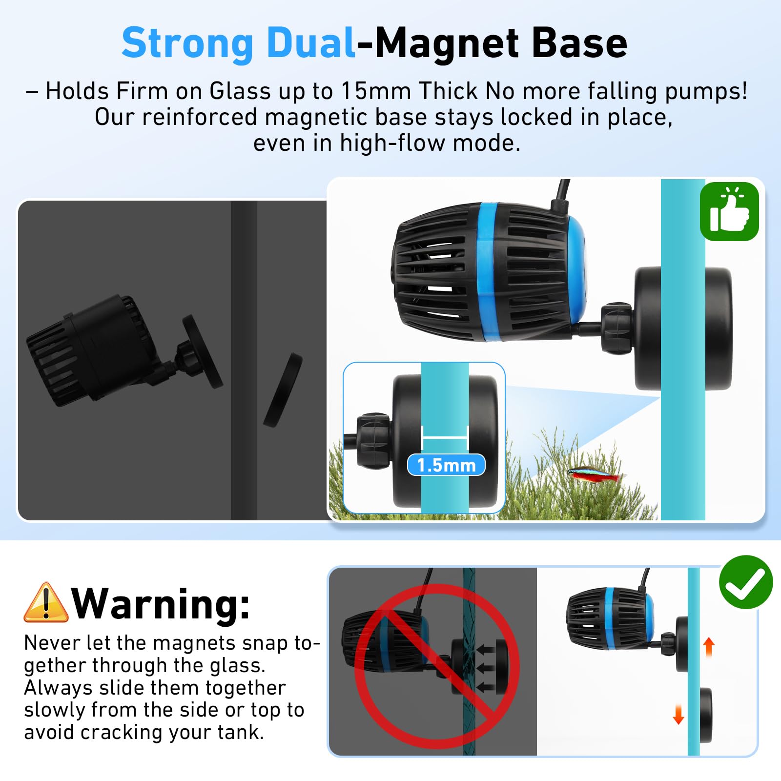 AQQA rotor détail illustrant moteur DC silencieux et faible chauffe