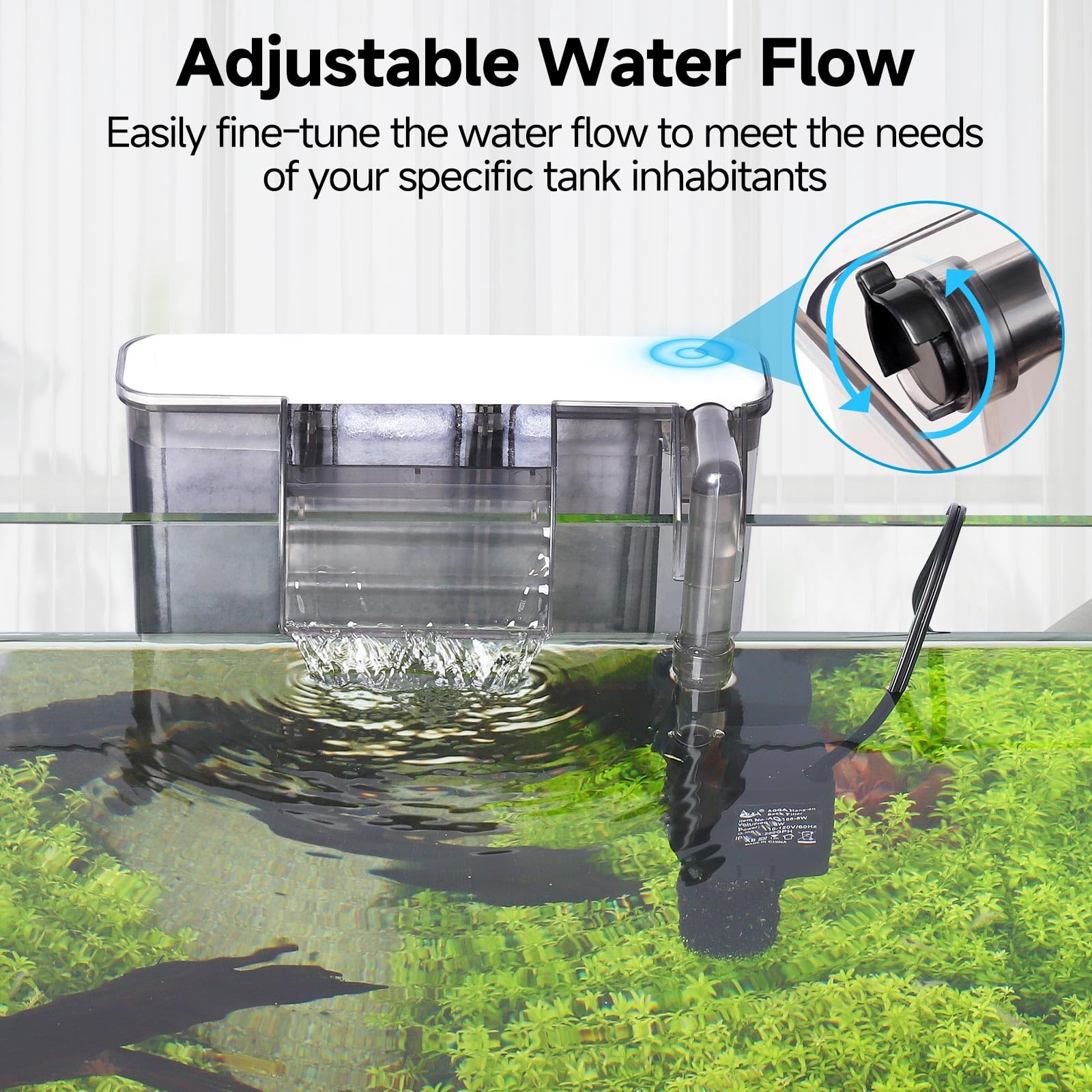 AQQA gros plan sur les trois mousses bio montrant filtration efficace