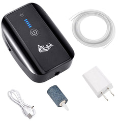 AQQA pompe à air vue face montrant design compact et portabilité