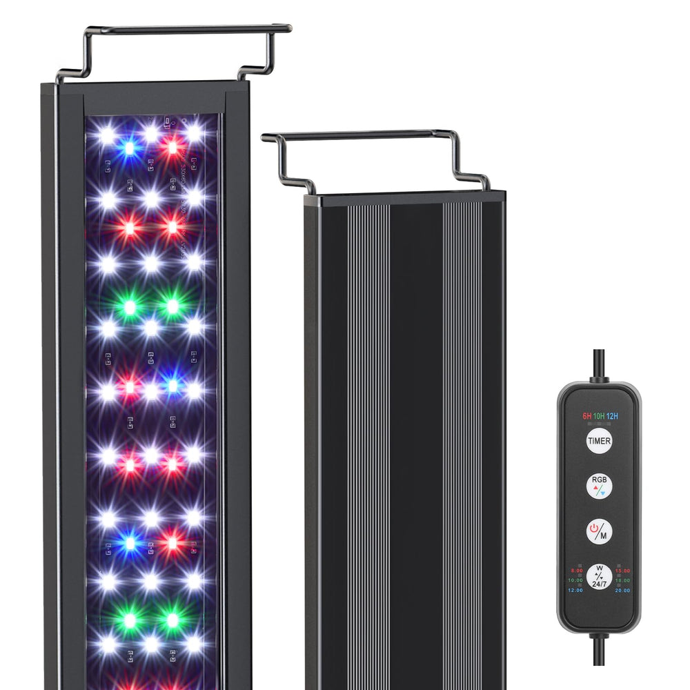 AQQA rampe LED face avant montrant design compact et rendu couleur amélioré