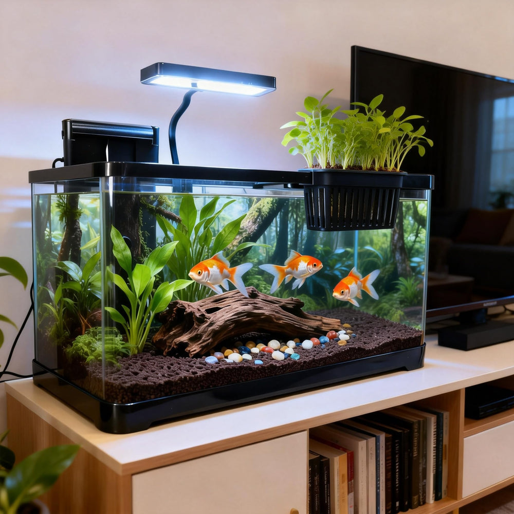 AQUA DAREN accessoires inclus filet et plantes pour entretien simple