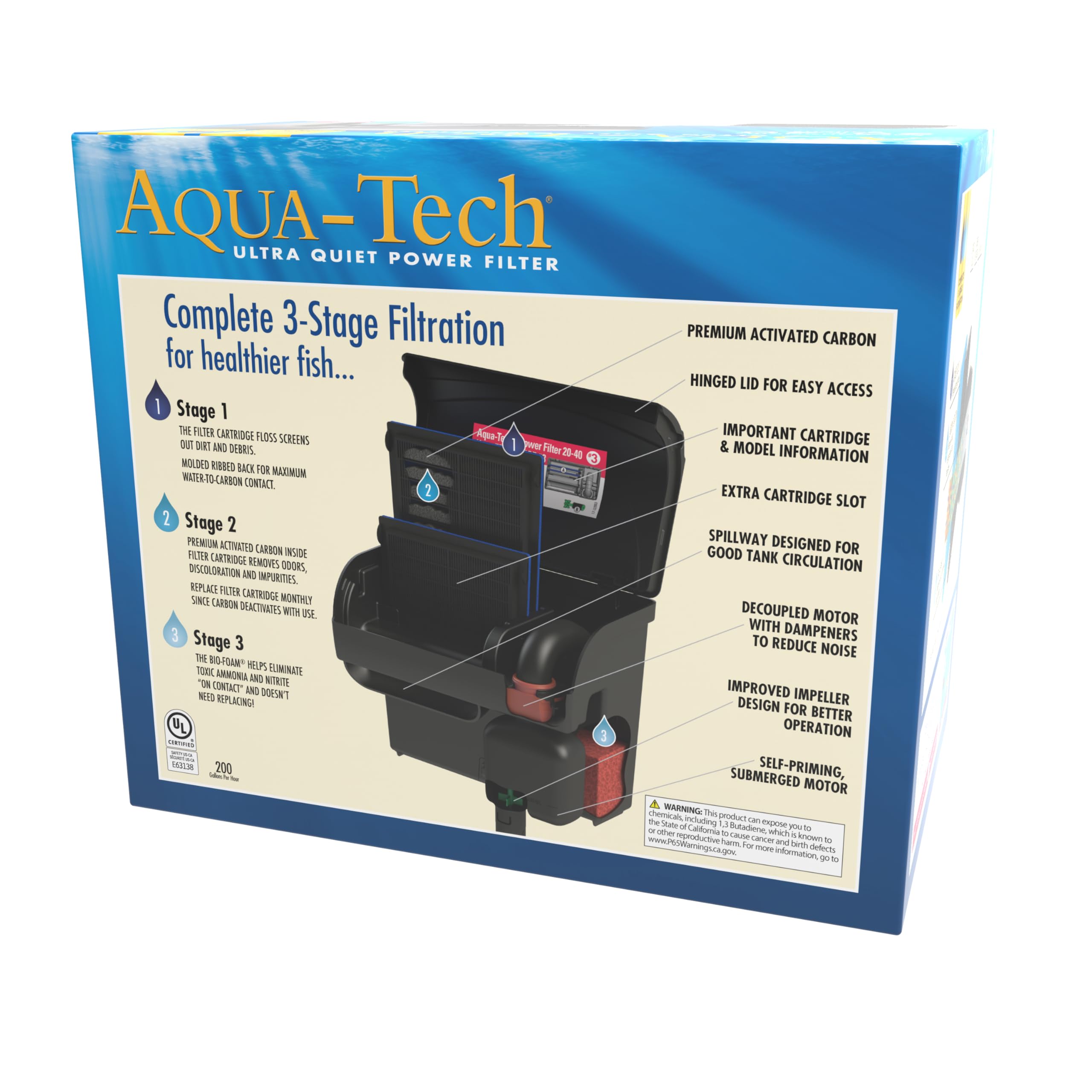 Aqua-Tech Bio-Foam détail montrant surface pour colonie bactérienne bénéfique