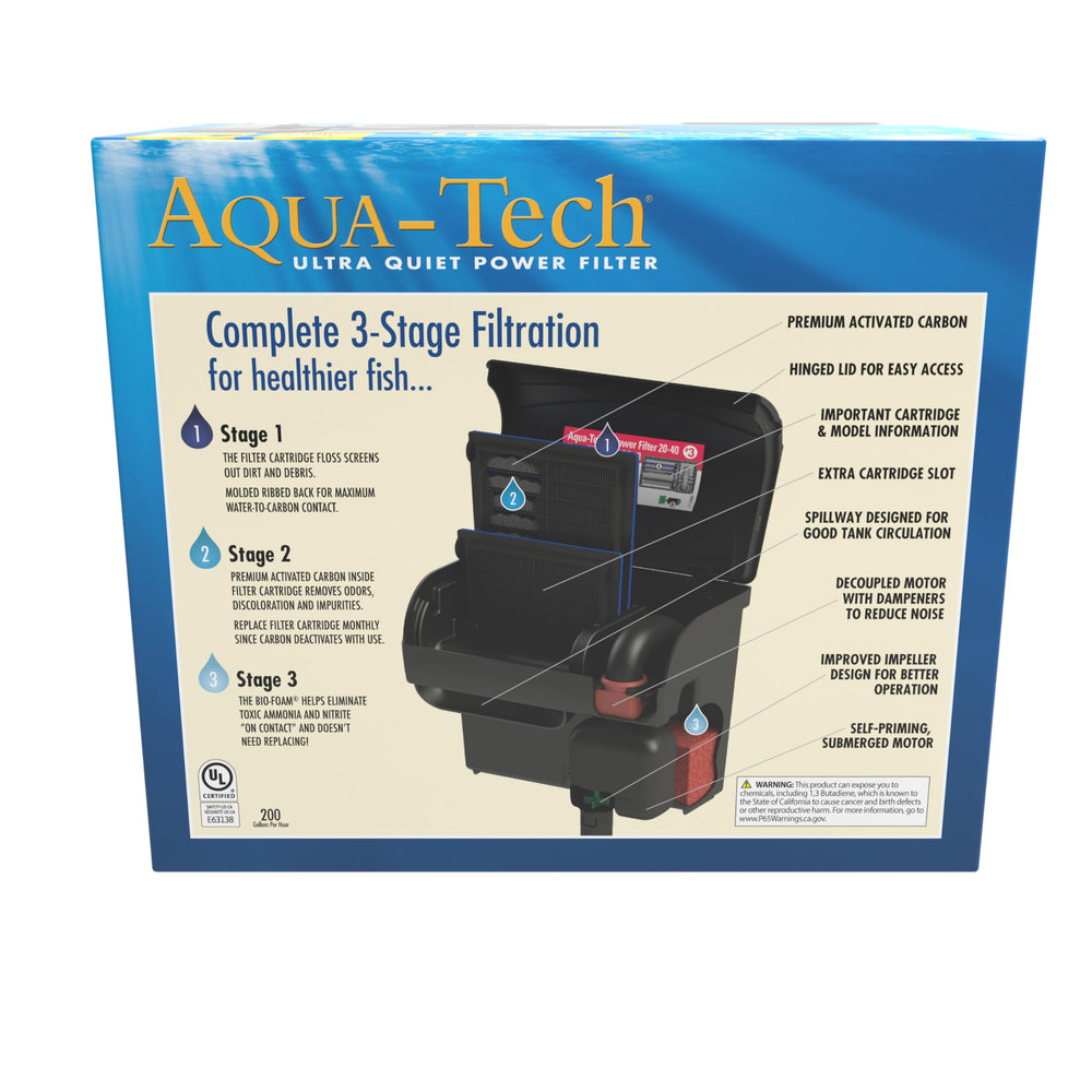 Aqua-Tech cartouche EZ Change gros plan avec charbon actif pour eau claire