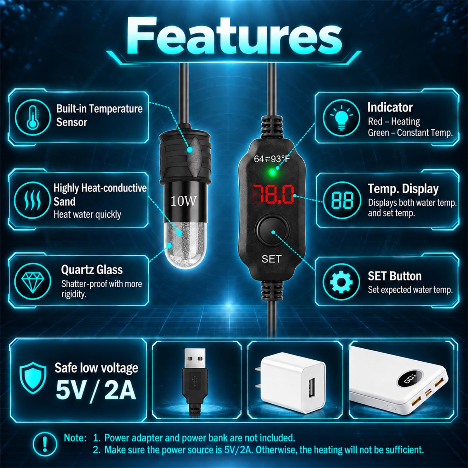 AquaMiracle comparaison taille dans une main montrant dimension super mini pratique