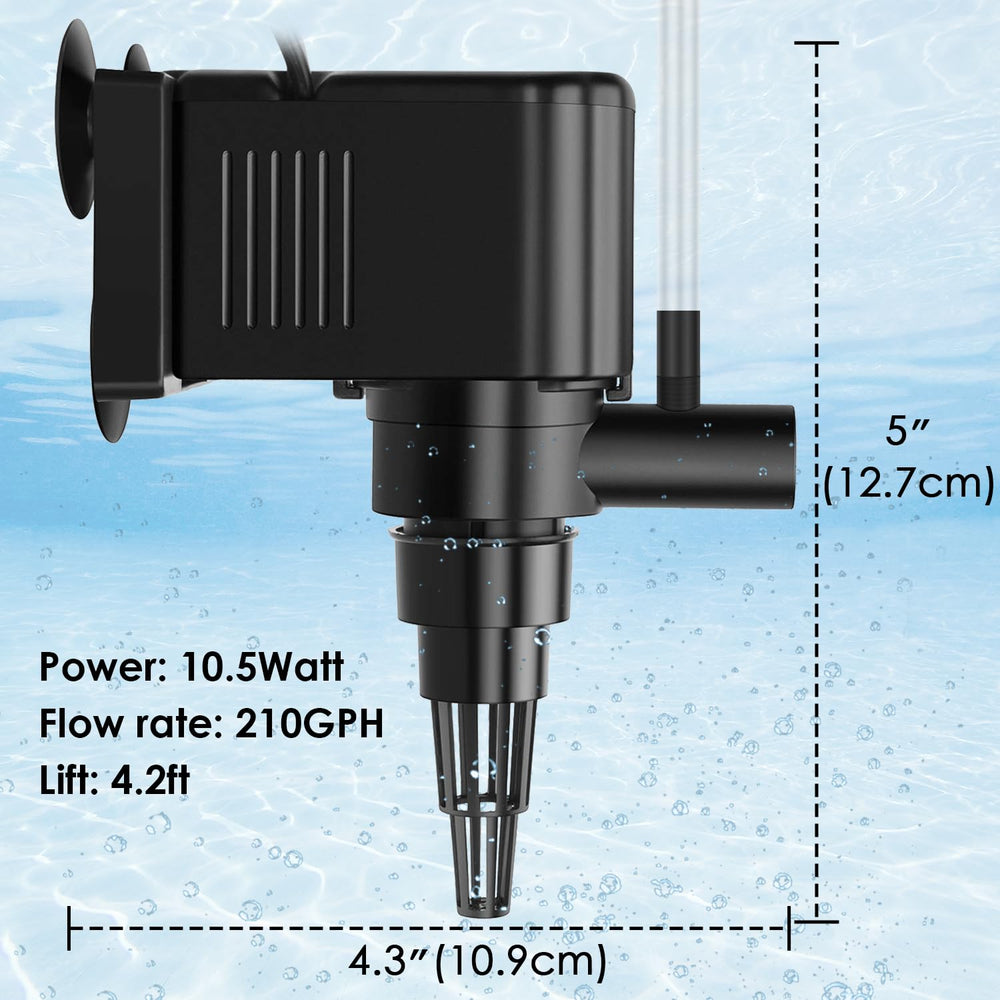AquaMiracle comparaison d'échelle avec une main montrant la taille compacte pour installation discrète