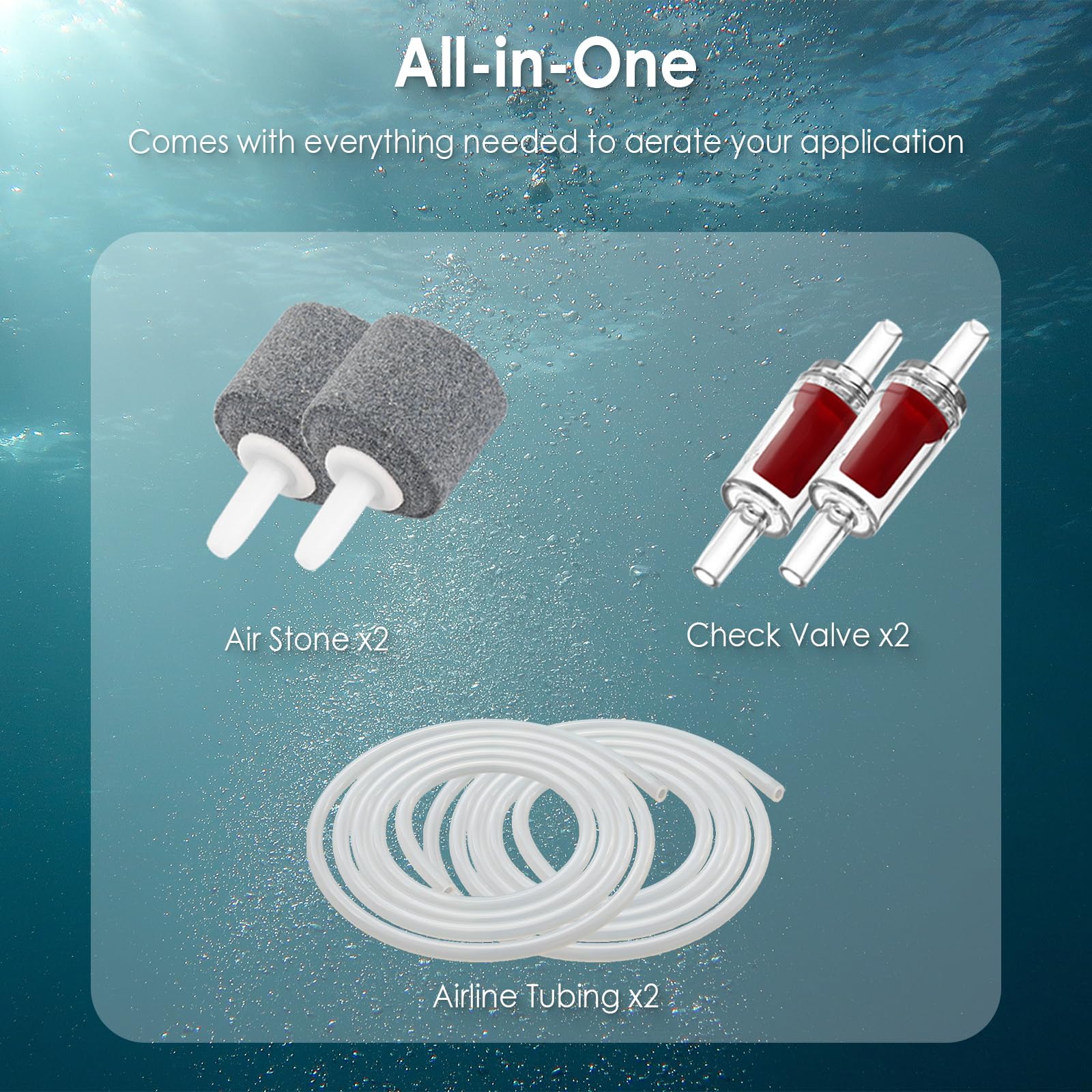 AquaMiracle installée sur aquarium montrant double sortie et diffusion d'air