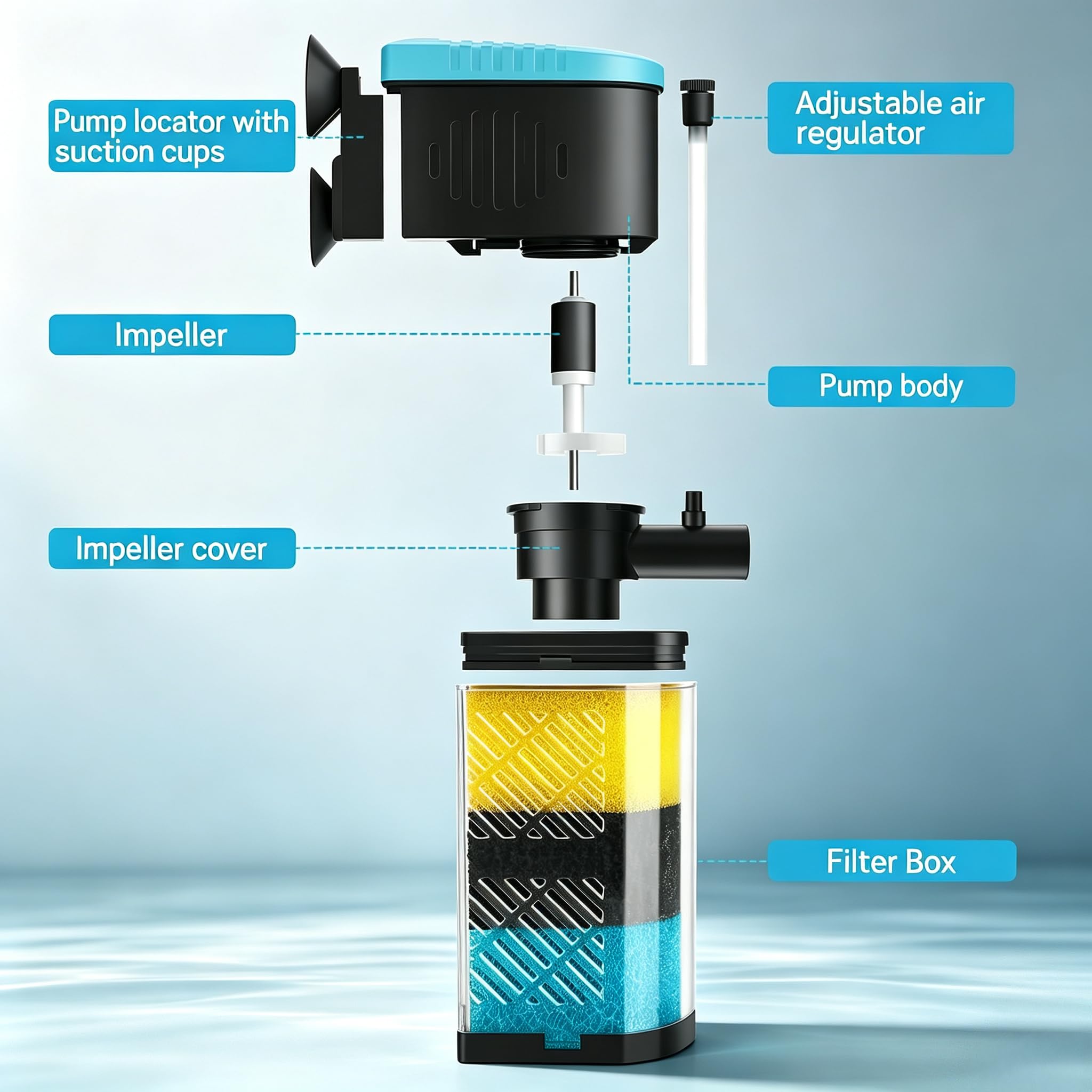 AquaMiracle kit d’aération avec tube et venturi pour meilleure oxygénation