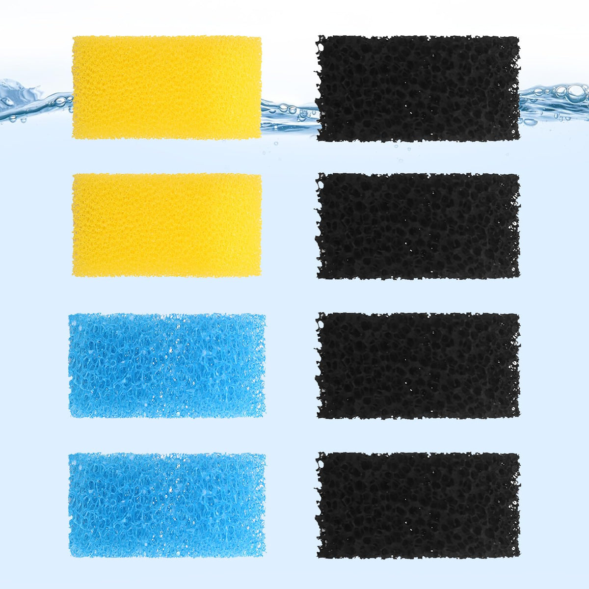 AquaMiracle présentation du pack complet de mousses pour remplacement, facilite l’entretien