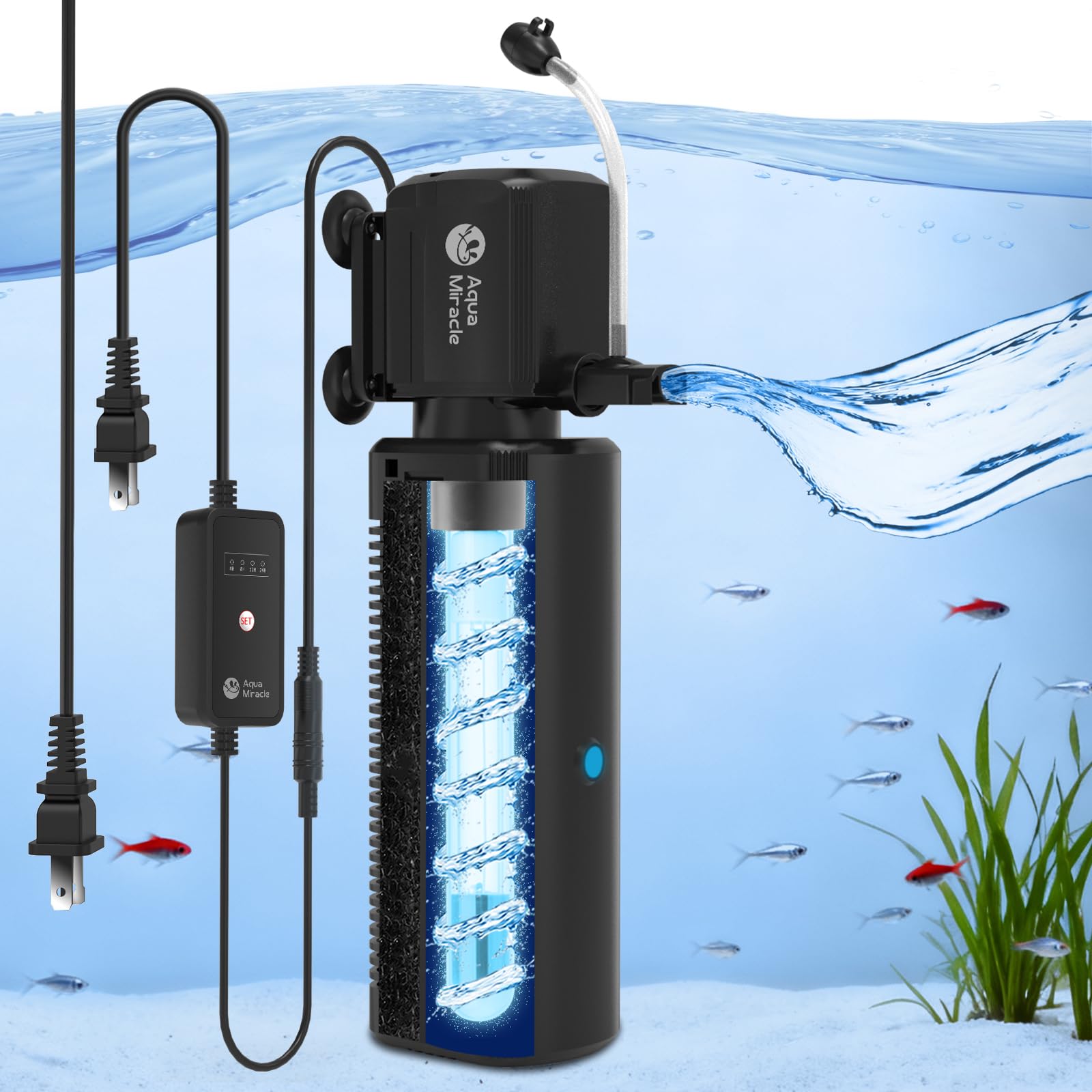 AquaMiracle face avant montrant design compact et circulation optimisée