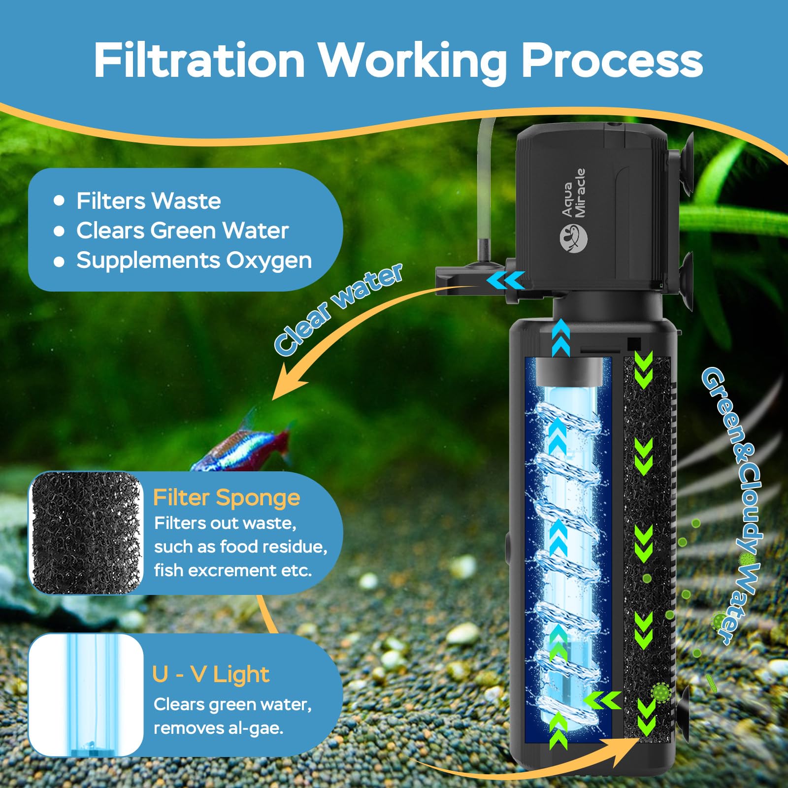 AquaMiracle rampe pluie diffusant eau pour circulation douce