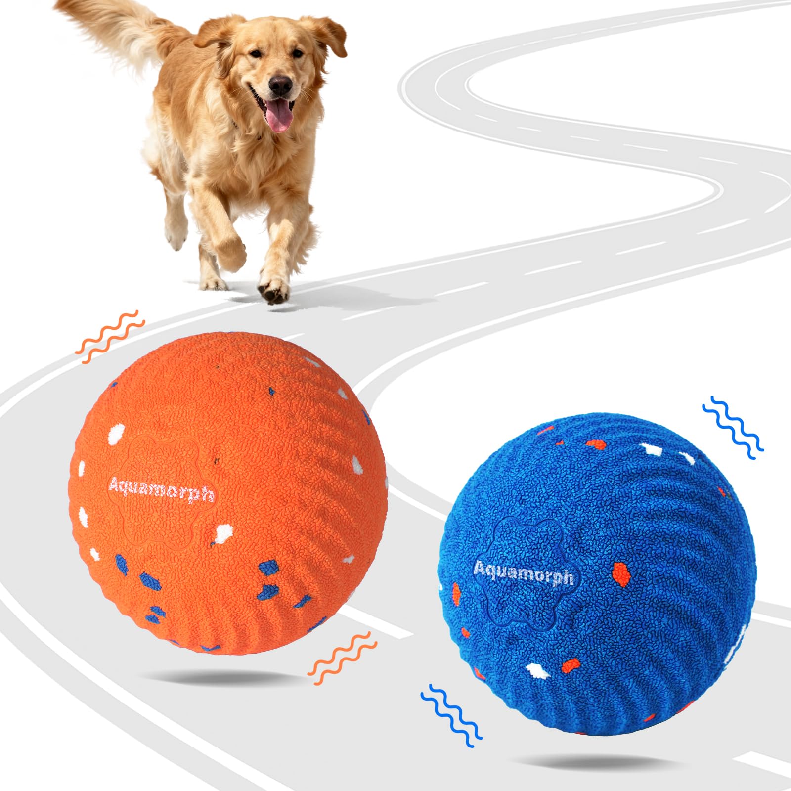 Aquamorph balle roulant sur trottoir en mode actif, jeu extérieur contrôlé