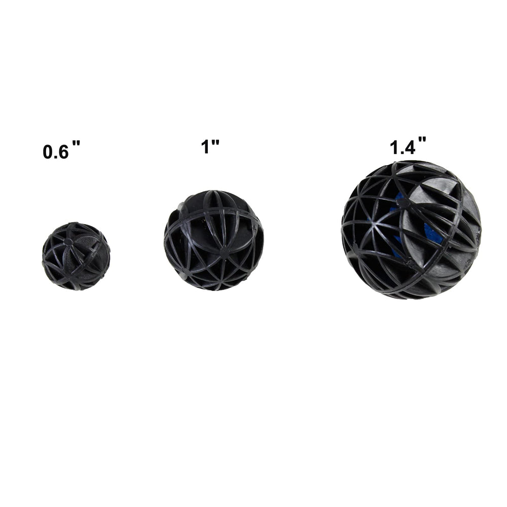 AQUANEAT sac réutilisable ouvert avec 50 bio balls pratique pour manipulation et rangement