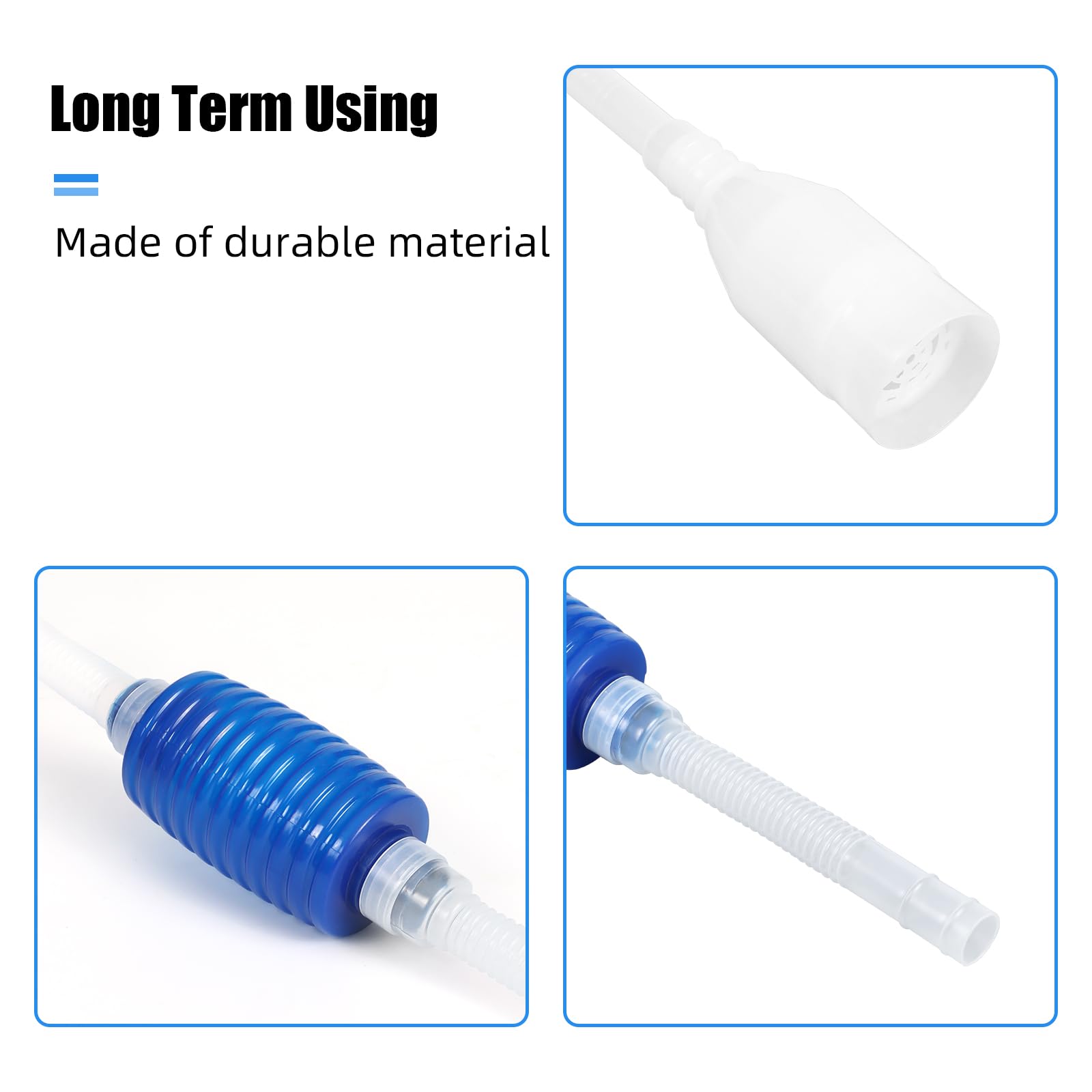 AQUANEAT poire de pompe manuelle montrant amorçage facile