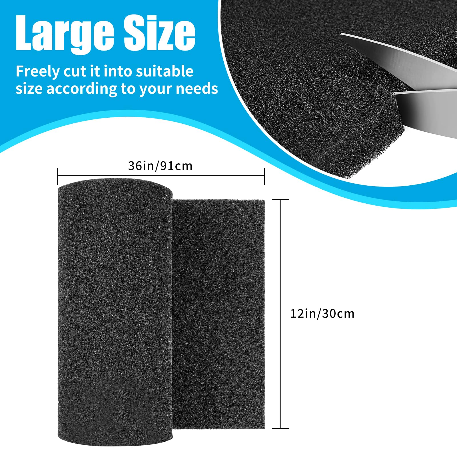 AQUANEAT gros plan de la structure de mousse offrant grande surface filtrante