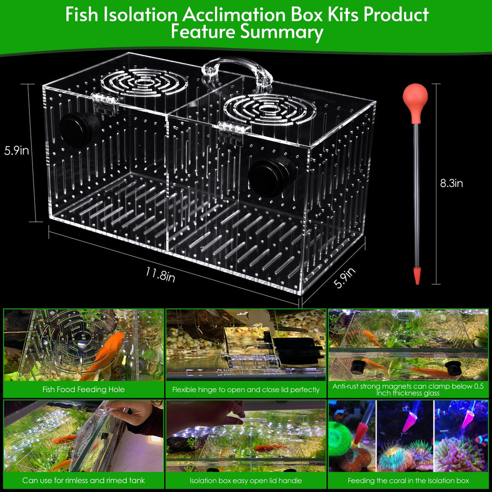 Aquarium Choice boîte en usage avec poisson, réduit le stress d'introduction