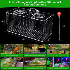 Aquarium Choice boîte en usage avec poisson, réduit le stress d'introduction