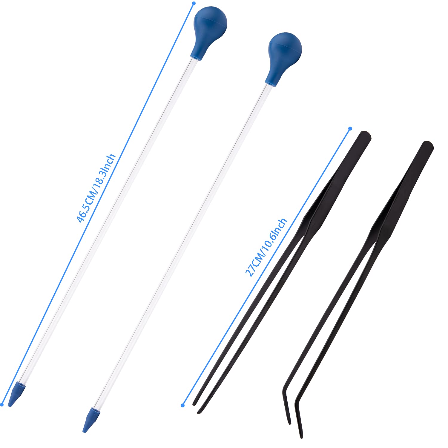 Aquarium Choice seringues longues ensemble montrant robustesse et portée