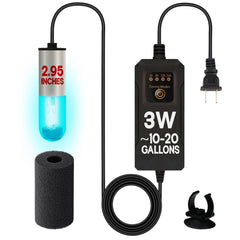 Aquatic Eden vue avant de la lampe 3W montrant design compact et bénéfice gain d'espace