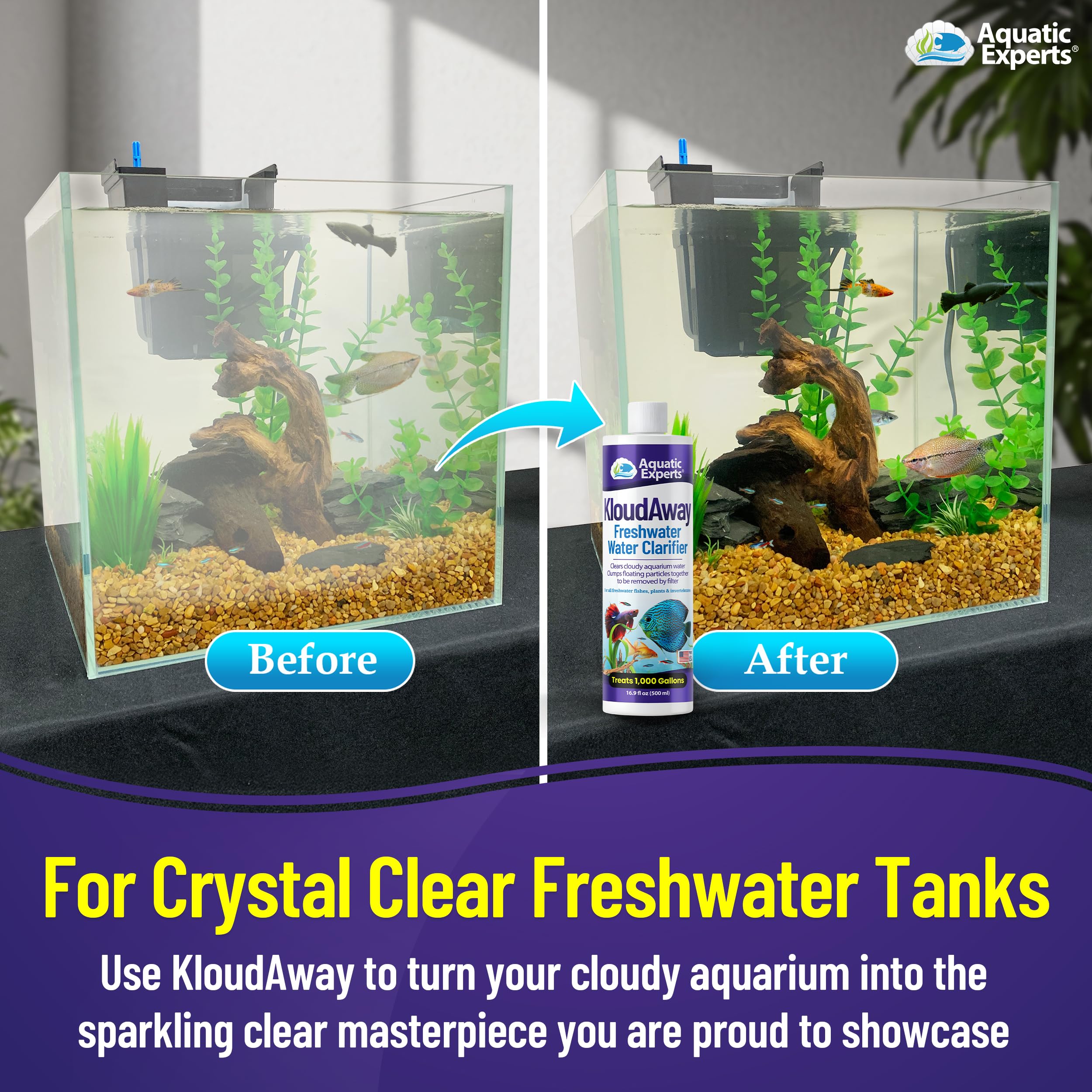 Aquatic Experts goutte de KloudAway montrant la texture, permet dosage précis