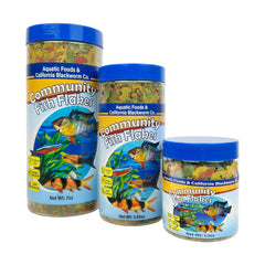 Aquatic Foods Inc. pot devant avec étiquette montrant mélange complet et composition