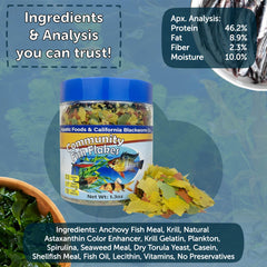 Aquatic Foods Inc. wafer gros plan démontrant densité et tenue en eau pour poissons de fond