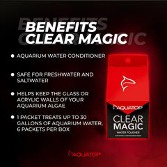 Aquatop gouttes versées dans aquarium montrant distribution pour une filtration améliorée