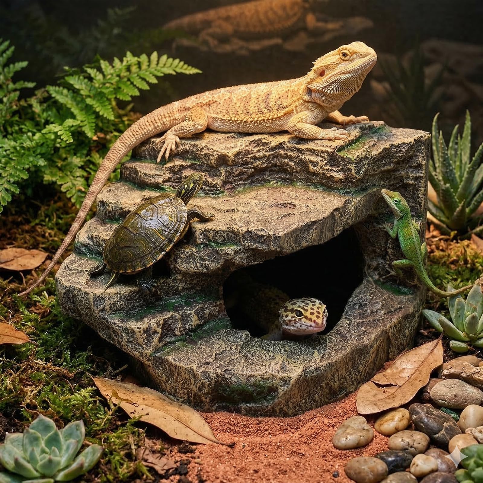 Aquazoo coin bain utilisé par tortue pour bronzer et se reposer