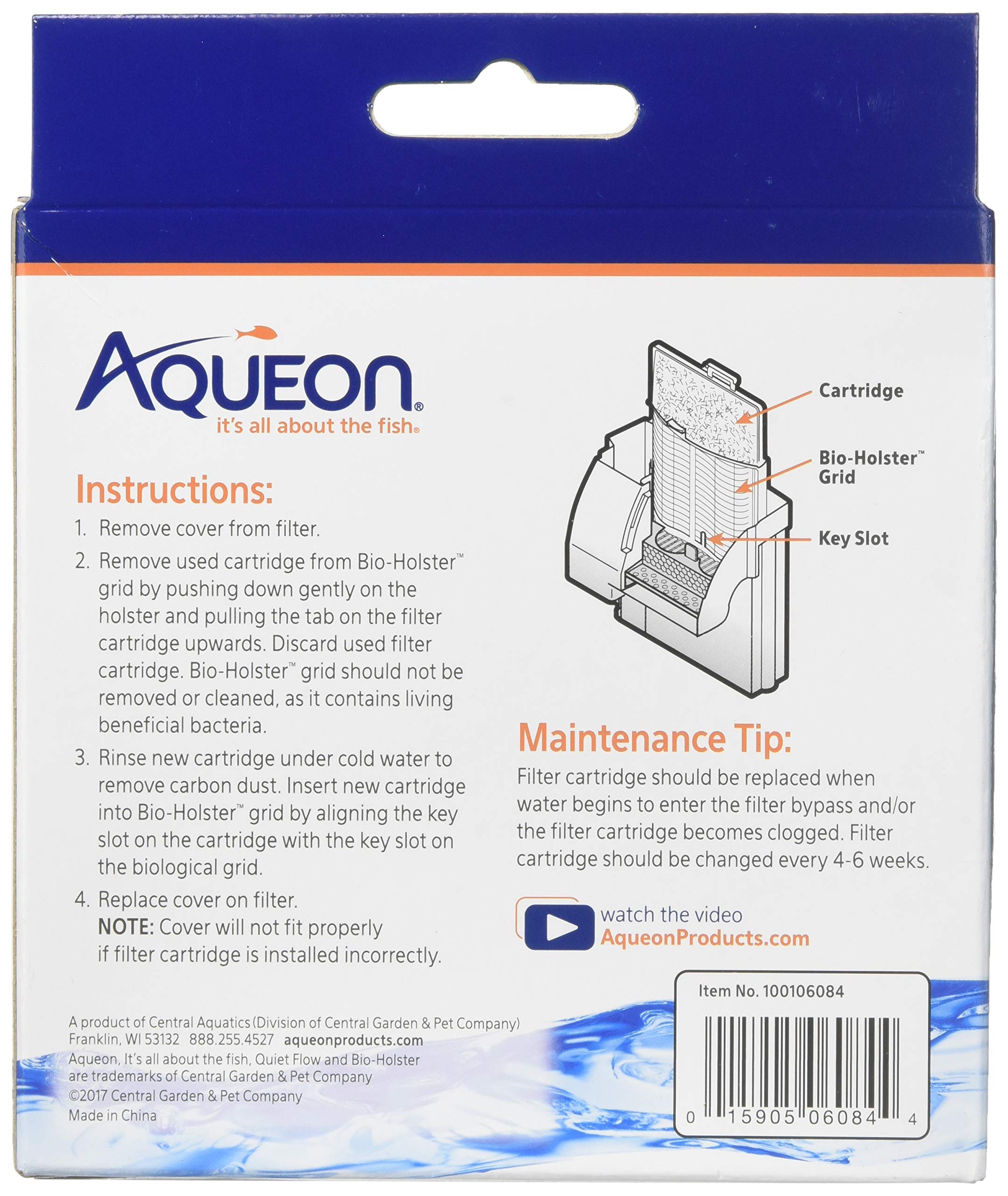 Aqueon détail fibre dense de la cartouche 06084 pour filtration efficace