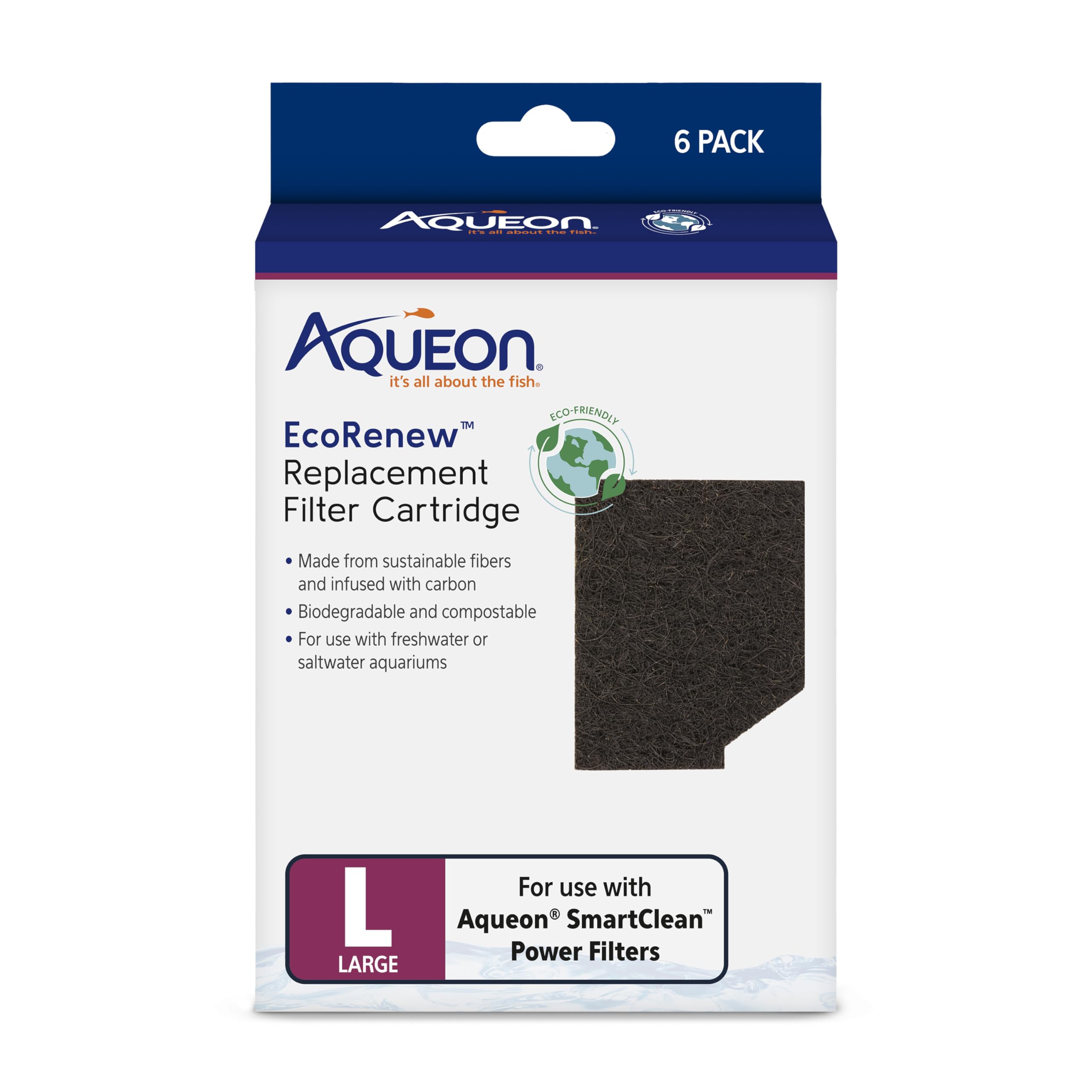 Aqueon cartouche avant emballage montrant forme et taille pratique