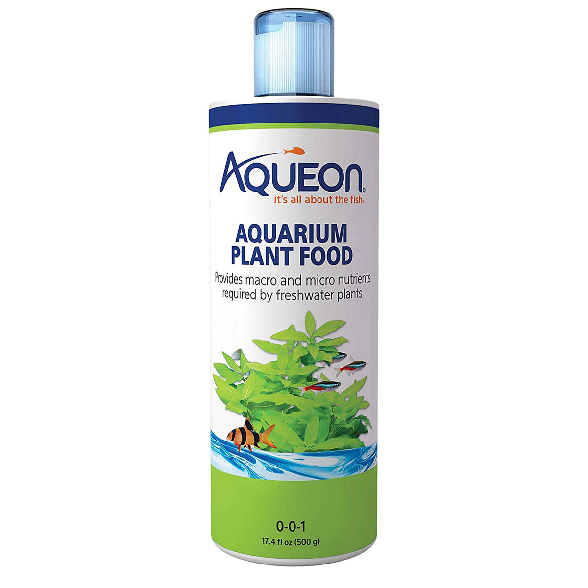 Aqueon flacon face 17,4 oz montrant l'emballage et l'usage pratique