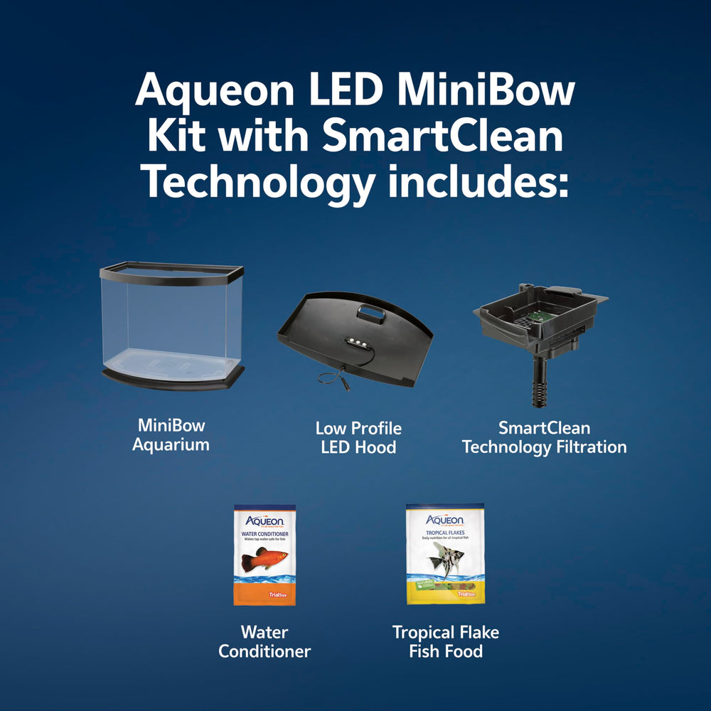 Aqueon MiniBow acrylique clair offrant visibilité et durabilité