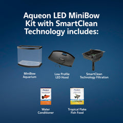 Aqueon MiniBow acrylique clair offrant visibilité et durabilité