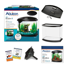 Aqueon MiniBow capot LED discret apportant un éclairage homogène