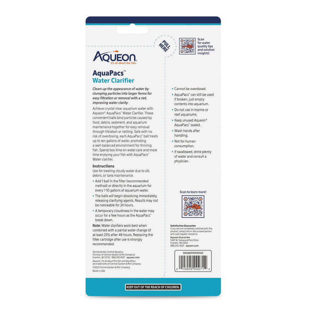 Aqueon pastille près du filtre démontrant compatibilité avec filtration