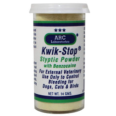 ARC Laboratories boîte Kwik‑Stop 14 g montrée en gros plan pour un soin rapide