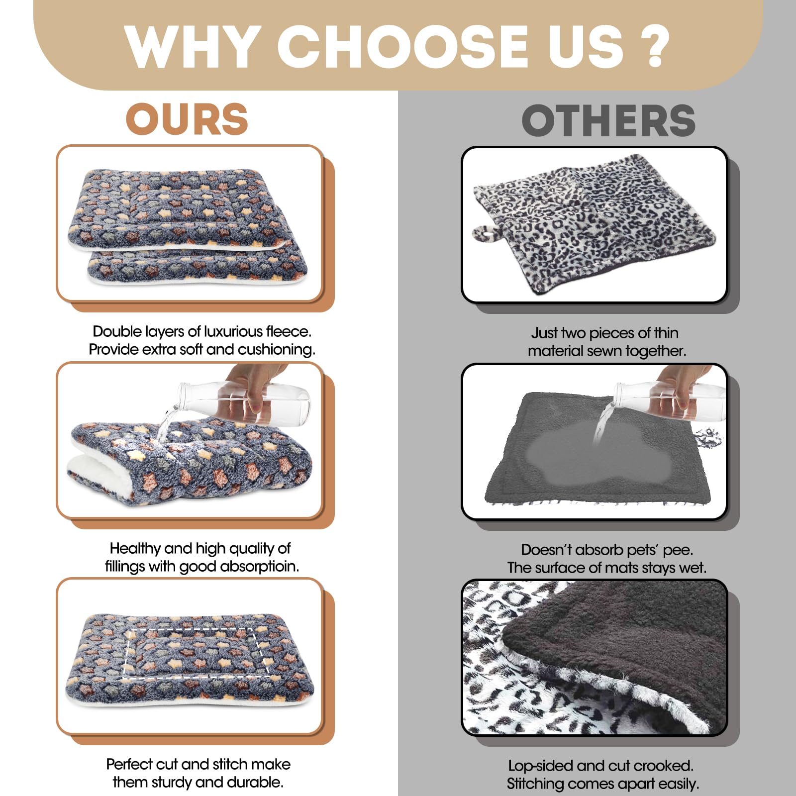 ARCTIC EAGLE tapis comparé à règle montrant dimensions pratiques