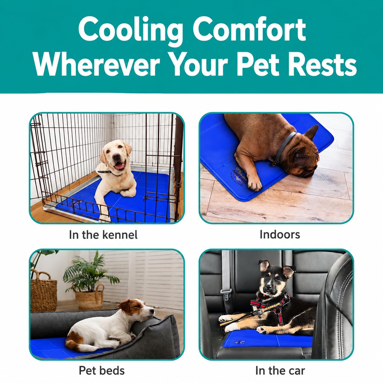Arf Pets tapis placé dans une caisse offrant confort et régulation thermique