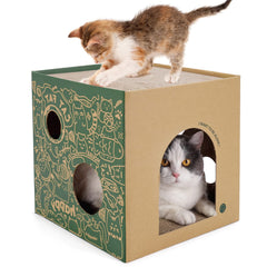 ARGOPET cube avant vert graffiti montrant design et confort