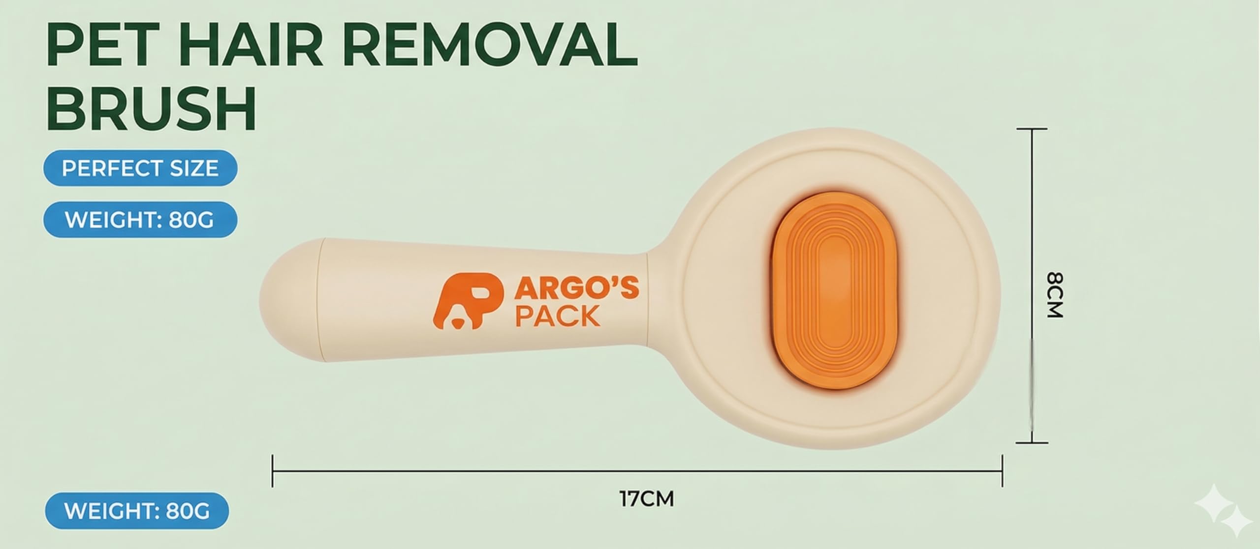Argo's Pack bouton de nettoyage un clic pour vider rapidement les poils